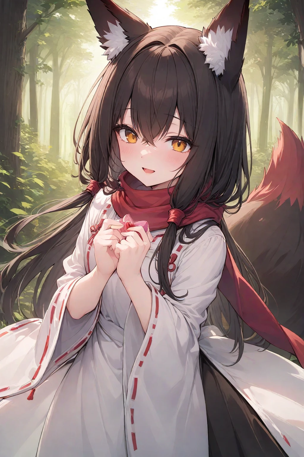 mj3d style,3dmm,3d,(masterpiece, Highest quality:1.1), Ghibli style, Mr. Miss. (mononoke hime), One fox-eared mature woman, 30 years old、Bracelet, bangs, Black Hair, black undershirt, chest, Cape, Circlet, Earrings, Face Paint, Floating Hair,Fox Tail、 forest, fur Cape, Green Eyes, jewelry, View your viewers, medium chest, nature, necklace, Outdoor, parted bangs, shirt, short hair, No sleeve, No sleeve shirt, alone, tooth necklace, wood, Upper Body, white shirt