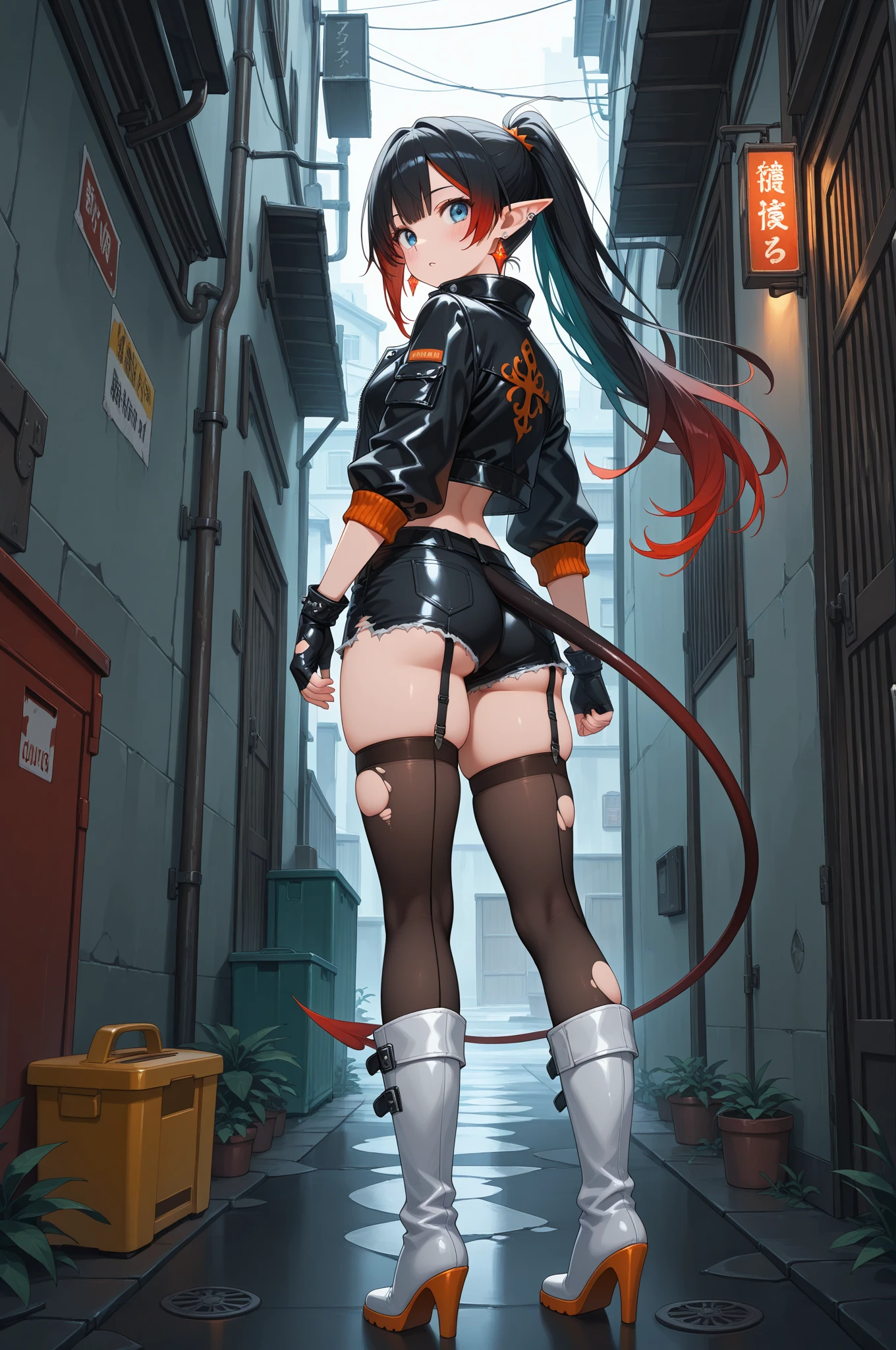 masterpiece,1girl,solo, chains, mechanical legs, mechanical legs, (mechanical legs:1.3),mechanical parts, mechanical parts, mechanical parts,mechanical arms,closed eyes,  
<lora:LaGaCatV2-000006:0.9>,cat ears, cleavage,(expressionless:1.4), full body, bottomless,(nude:1.5), indoors,nipples, <lora:crucifixionV1-000006:1.3>,crucifixion, standing,