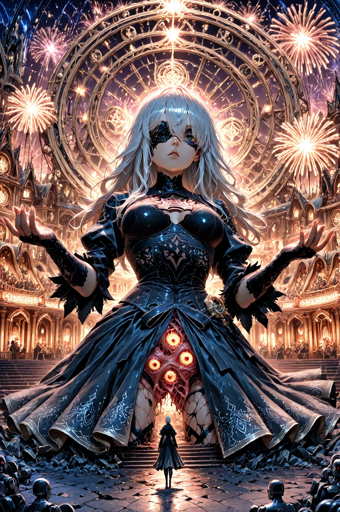 Rosy tears、Official Art、unity 8k wallpaper、Ultra-detailed、Beautiful and aesthetic、masterpiece、Highest quality、(Tangleた、And Mandalas、Tangle、Tangle)、(Fractal Art:1.3)、One Girl、Very detailed、Dynamic Angle、Cowboy Shot、The most beautiful form is chaos、elegant、Brutalist Design、Vibrant colors、Romance、James Jean、Robbie Dowie Anton、Ross Tran、Francis Bacon、Michal Muratz、Adrian Gainey、Petra Cortright、Gerhard Richter、takato yamamoto、Ashley Wood、atmosphere、Ecstasy Note、Streaming notes are visible