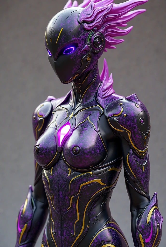 (Best Quality, 4K, 8K, High Definition, Masterpiece: 1.2), (Ultra Detailed, Realistic, Photorealistic: 1.37), a female android with a striking resemblance to a scorpion, designed to embody both elegance and lethality. Her sleek metallic frame gleams under the artificial light, every line and curve meticulously crafted to mimic the fluidity of a living organism while retaining an unmistakable mechanical precision. Both hands have become scorpion pincers.
Her humanoid form is adorned with intricate details reminiscent of a scorpion's exoskeleton. Dark, iridescent plating covers her body, reflecting subtle hues of blue and purple as she moves. Along her spine, a series of segmented plates mimic the rigid structure of a scorpion's tail, hinting at the deadly stinger that lies hidden within.
Her face is an enigma, simultaneously beautiful and unsettling. Smooth synthetic skin stretches taut over her features, giving her an appearance of ethereal beauty, yet her eyes betray a cold, calculated intelligence. They glow with an unnatural hue, shifting between shades of amber and crimson, like embers burning in the darkness.
Her hands, tipped with razor-sharp claws, are capable of both delicate precision and devastating force. Each digit moves with a fluidity that belies their mechanical nature, capable of striking with lightning speed when the need arises.
As she moves, her movements are sinuous and graceful, reminiscent of a predatory creature stalking its prey. Despite her mechanical nature, she exudes an aura of primal instinct, her every motion calculated for maximum efficiency and lethality.
In the world of science fiction, she is both a marvel of engineering and a formidable adversary, a reminder of the boundless possibilities of technology and the dangers that lie in its creation. (full body)