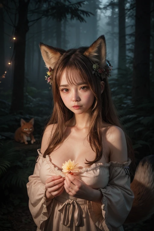 irene1, best quality ,masterpiece, an extremely delicate and beautiful, extremely detailed ,CG ,unity ,8k wallpaper, Amazing, finely detail, masterpiece,best quality, extremely detailed CG unity 8k wallpaper,absurdres, incredibly absurdres, huge filesize , ultra-detailed, highres, extremely detailed, beautiful detailed girl, extremely detailed eyes and face, beautiful detailed eyes, (RAW photo, best quality), (realistic, photo-realistic:1.3), full body,night sky, full moon,perspective,light on face, in a garden, sitting on a big black rock shooter,fox ears, nsfw, looking out at the city lights at night with a dreamy expression on her face, (eyewear on head, ) <lora:koreanDollLikeness_v15:0.2> <lora:taiwanDollLikeness_v10:0.5> <lora:V11ForegroundPlant_V11:0.7>
