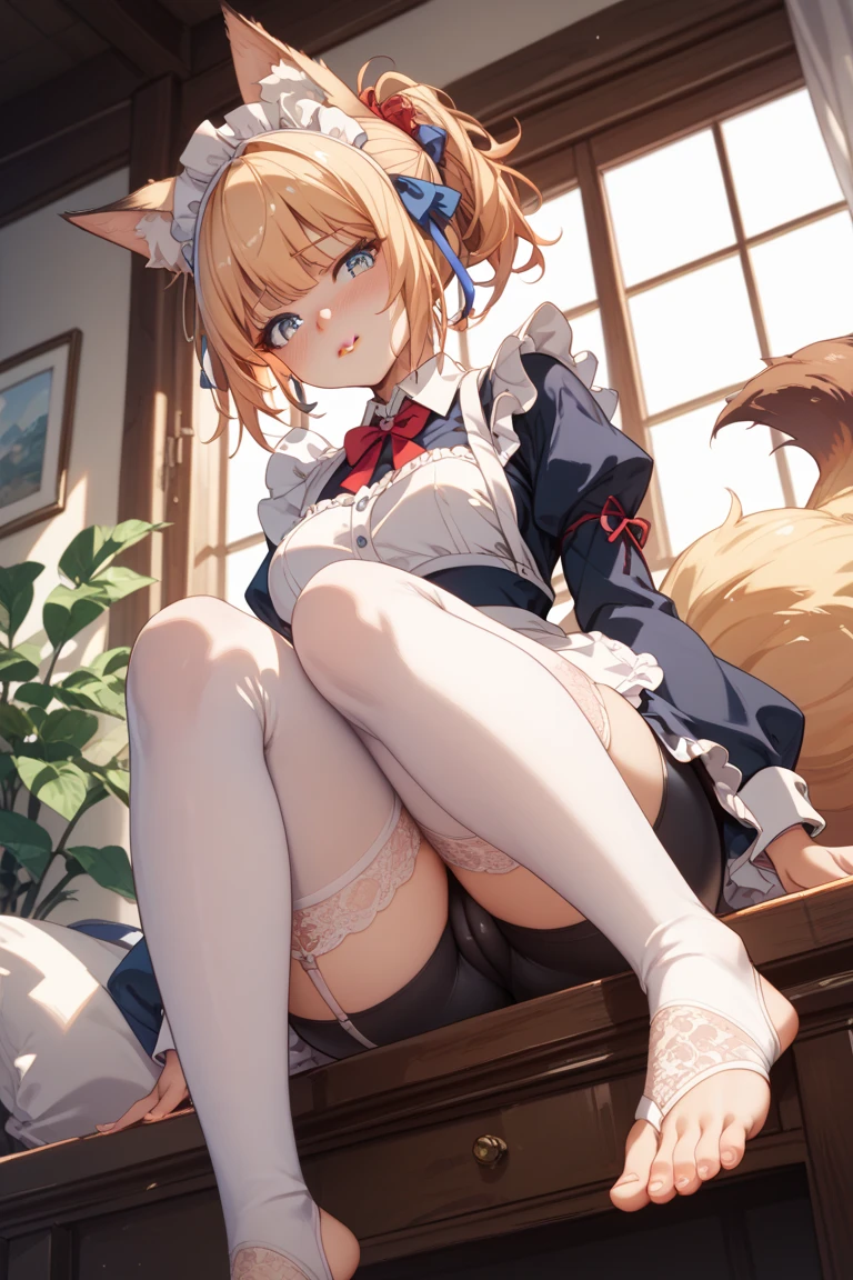 susuro,black stockings,blue cariceisole,cowboy shooting,white jacket,extremely giant breasts,clothes open,sitting,spread leg,panties under pantyhose,panty focus,(((rice_leg)))