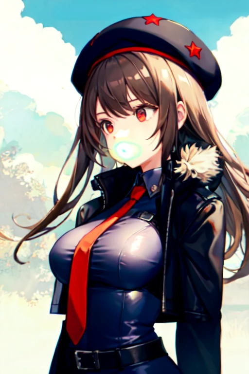 1 person,woman,Medium long hairstyle,Brown Hair,blue flame, Vortex of flames,wallpaper, wind景,Depth of written boundary, night, Particles of light, light, Side light, Thighs,****, cloud,gauze, Large Breasts, Green Eyes, Horse ears, Bright smile,Open your mouth,wind,Riding a red motorcycle,vehicle,Driving,Straddle,Riders jacket,Riders pants,sunglasses,