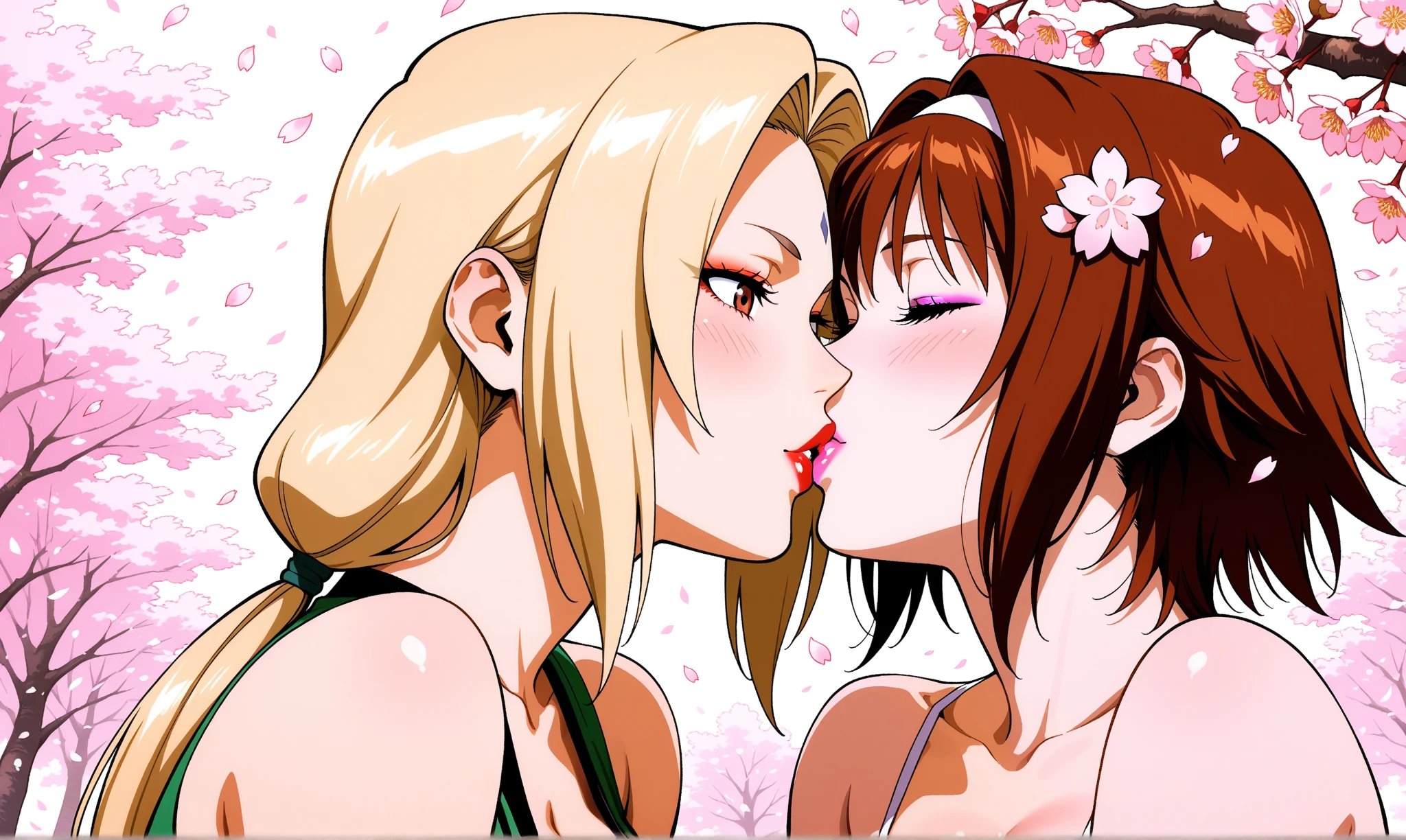 Tsunade kissing Sakura
