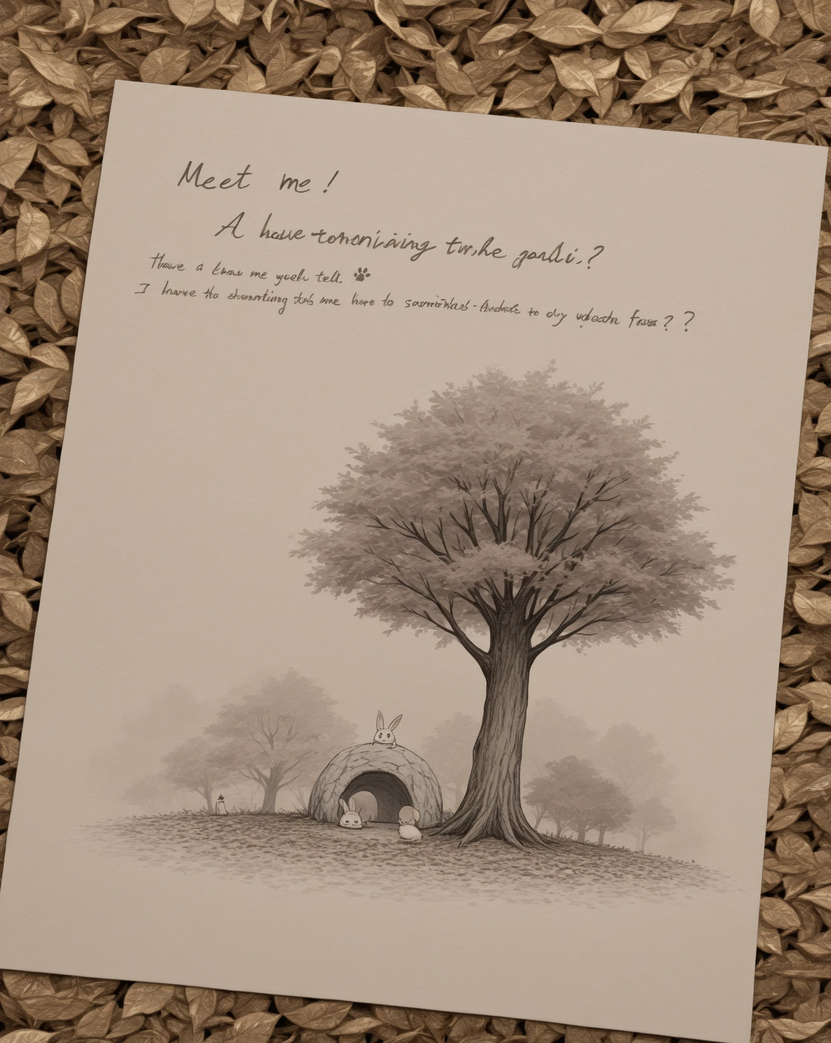 🦊💌 A Love Confession on the Forest Path One crisp morning, nestled between frost-touched leaves, a curious rabbit discovers a letter lying in the middle of the forest path. The seal? A single fox paw print—elegant, deliberate, and unmistakably affectionate. In shimmering gold ink on pressed leaf paper, the letter begins: "When the moon sits high above the treetops, meet me by the old maple tree. I have something to tell you… about heartbeats, sleepless thoughts—and you." What will the rabbit do? And what secret stirs within the fox’s heart?