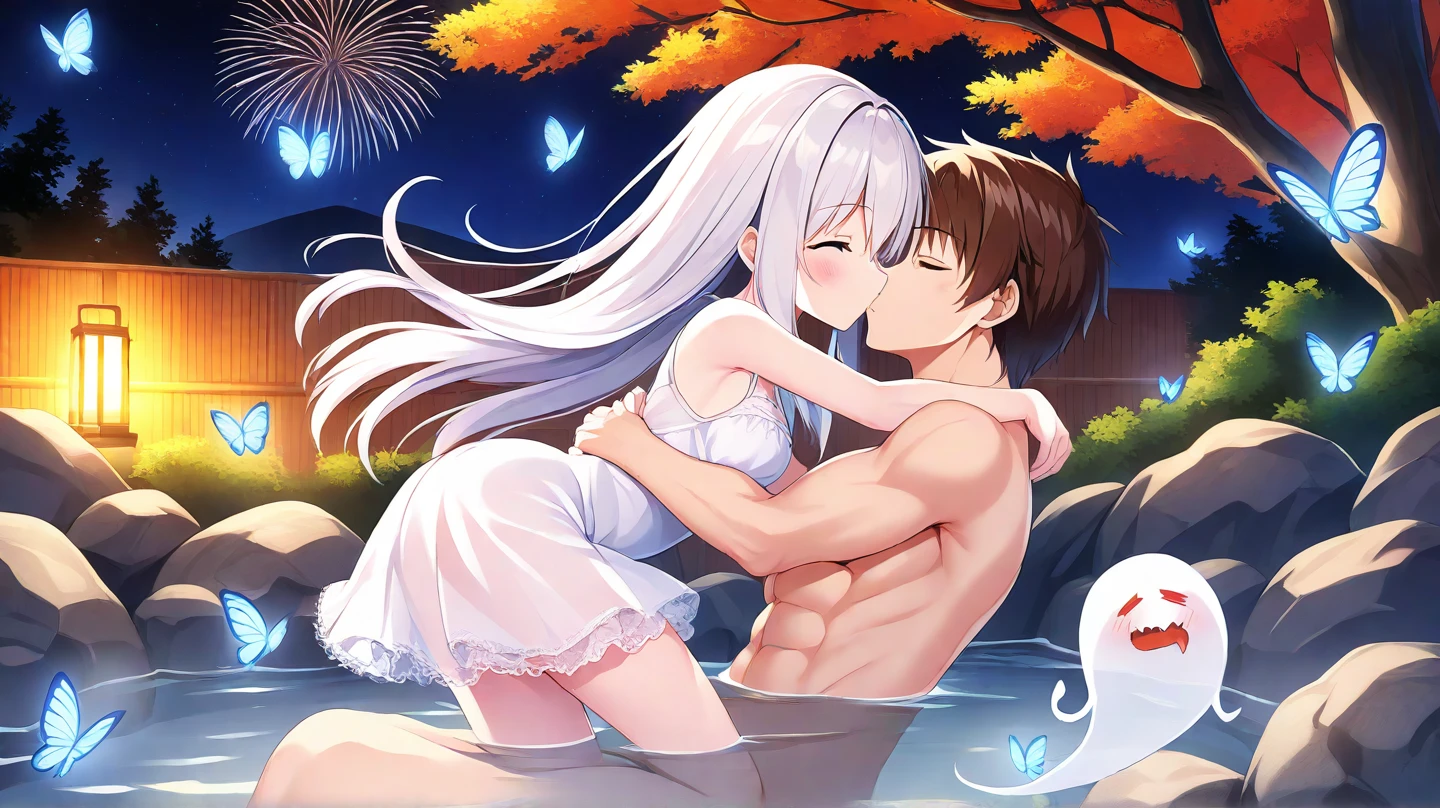 Anime couple wearing bikini surfboards on the beach, at the beach, artwork in the style of guweiz, in the beach, at pixiv, sea and water, top rated on pixiv