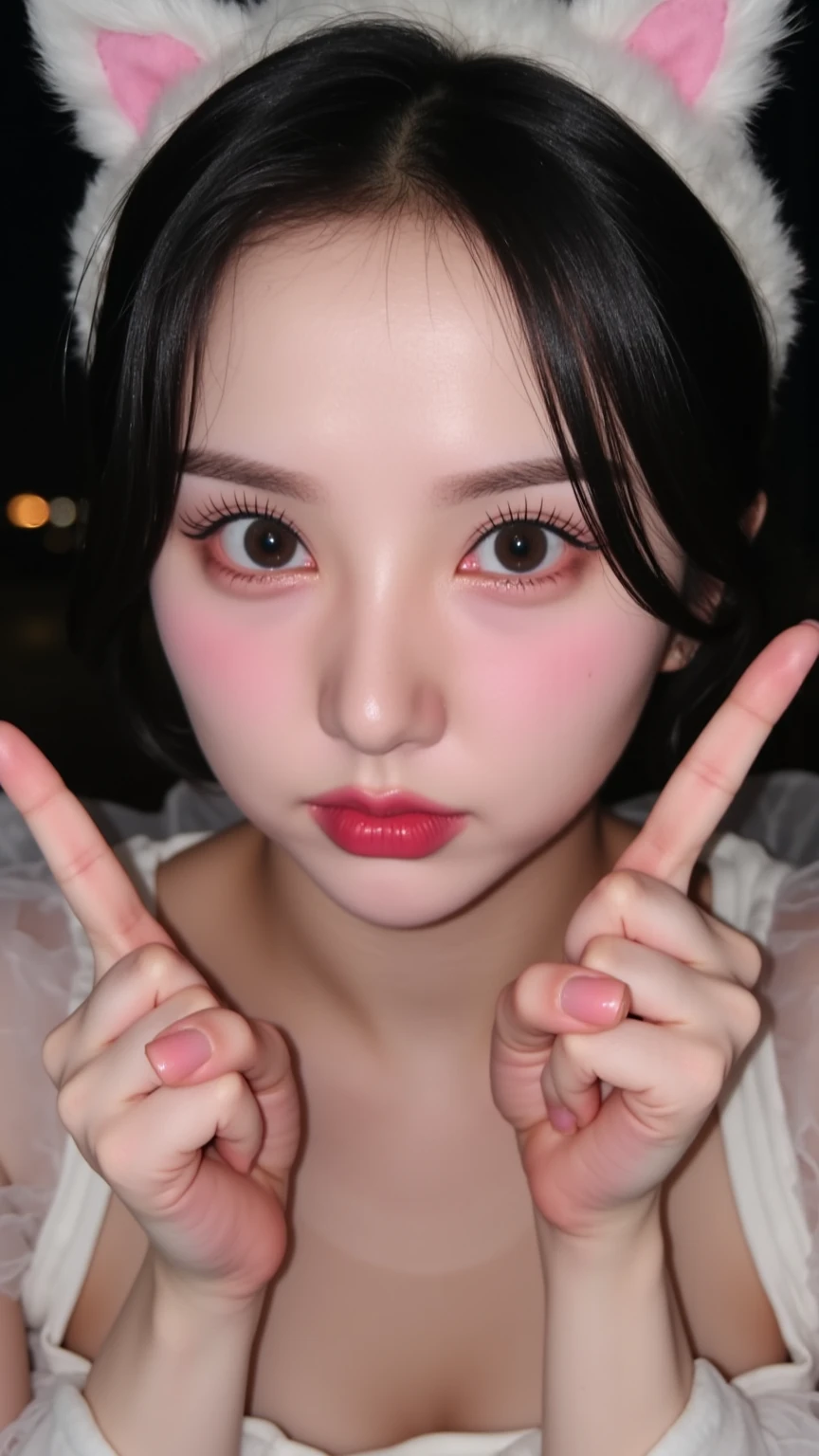 femele、,(high-detail), Seductive incitement,(Seductive lascivious face), (drooling and opening mouth) , Licking with her mouth,( Licking gestures)、close up of face、beautiful eyes beautiful lips、A detailed face、Dark hair、Straight Long Hair、