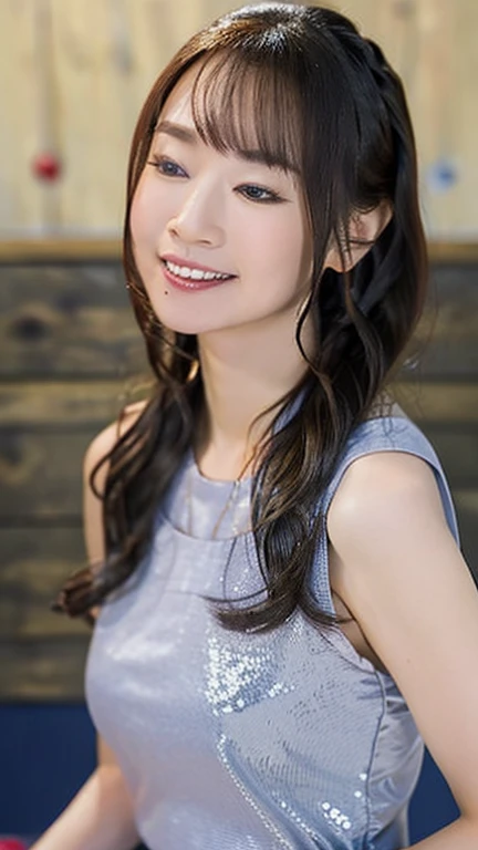 Tabletop, Highest quality, figure, Very detailed, In detail, High resolution, 8k wallpaper, Perfect dynamic composition, Beautiful attention to detail, (idol、stage)、(idolの衣装),Medium Hair, Natural color lip, Random sexy poses,smile,