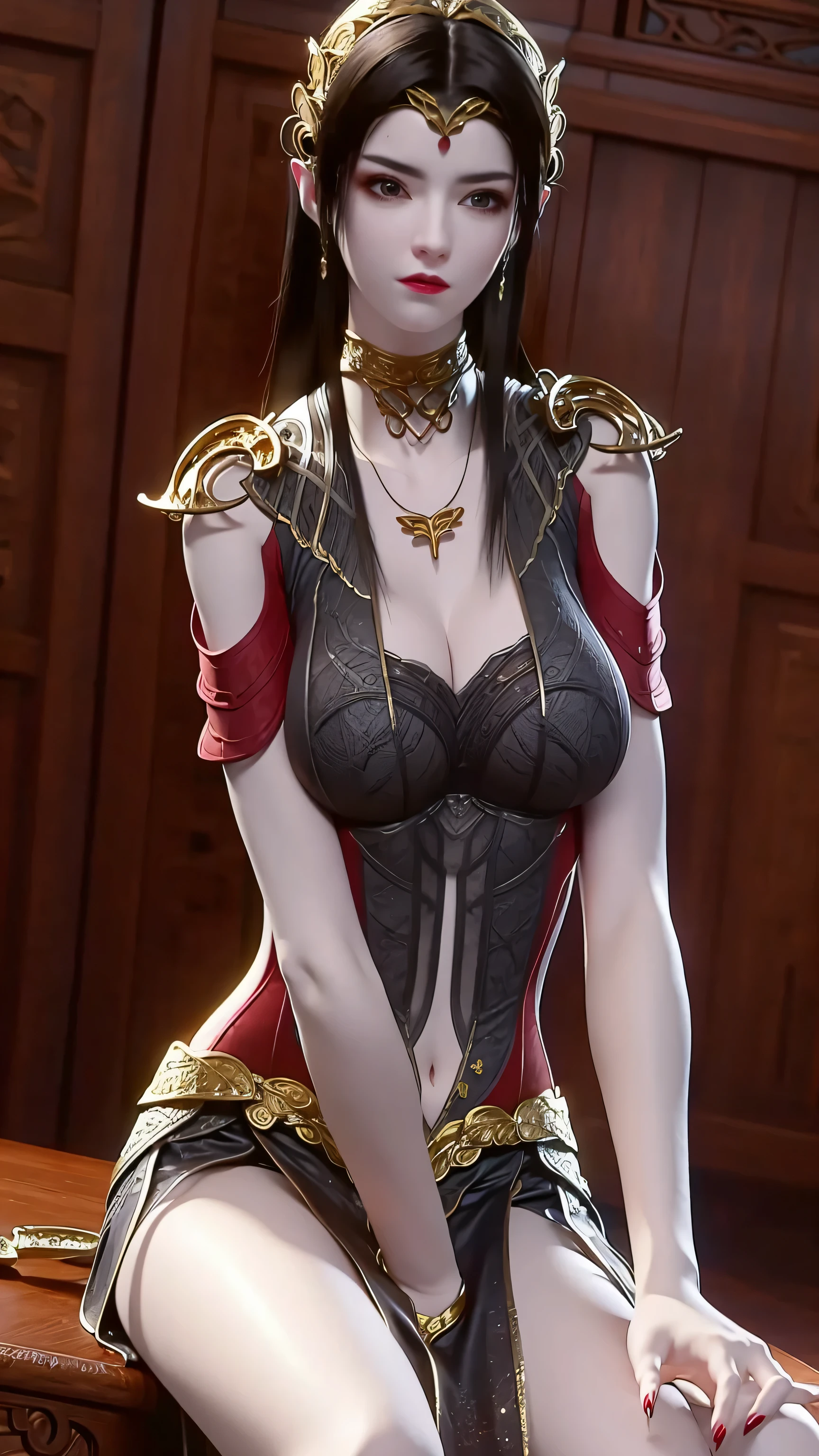 realistic super detailed boa hancock , Very detailed, expressions faciales sexy, seductive facial expressions, [:(Face detail: 1.4): 0.4], 16K resolution, 4k resolution, dinamic lighting, High definition resolution, (realistic: 1.4),(contrasting background: 1.5),realistic arm), (realistic legs), (peau propre), (lighting cinematic: 1.7), (intime), (Technologie NVIDIA RTX Ray Tracing), (realistic arm: 2), (Ventre plat parfait), (image couleur), boa hancock, long hair, large breasts. Boa hancock is in kitchen, she is wearing a very sexy , lewd apron only and has a lewd expression on her face, boa hancock panties can also be seen through the apron