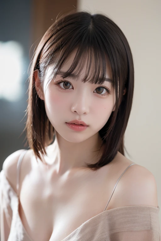 12 years old, (japanese Famous idol:1.4) (1cute girl:1.4) (very young face:1.4) best quality, face focus, soft light, ultra high res, (photorealistic:1.4), RAW photo, 1japanese girl, solo, cute, (pupil, lights in the eyes), detailed cute face, (small chest),(high resolution detail of human skin texture), Damask Shirt Dress, (portrait)
