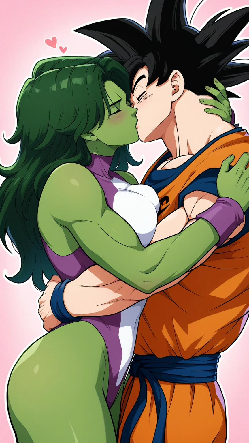 ella hulk, Women, Futanari, naked, horny, Mina Ashido, Women, Futanari, horny, fucking hard, Nursing, dark colors, Full view