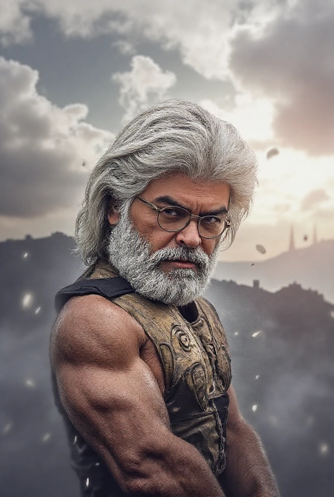 (masterpiece, intricately detailed, highest resolution, best quality:1.2), (doujin), a cocky old Indian pajeet, a 24 y.o muscle stud with a muscular physique sitting on a chair with black eyes,very dark-skinned male, wearing a ((open jacket, chav, armbands)), (excessive cum), (cum on body), (cum drip), flaccid penis,saggy balls,hairy chest,vascular,muscle striations,soft light,fantastic realism,