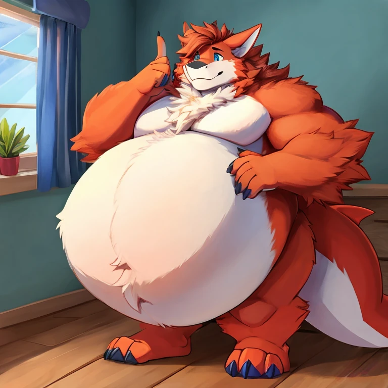 ,solo,male people,chubbiness,small fat,Bare-chested,victory pose,bear,Dragon Man, solo, Detailed pubic hair, A high resolution,, tmasterpiece,Excessive obesity,Obesity in the extremities,Lift your feet,foot in the air,Correct body proportions
