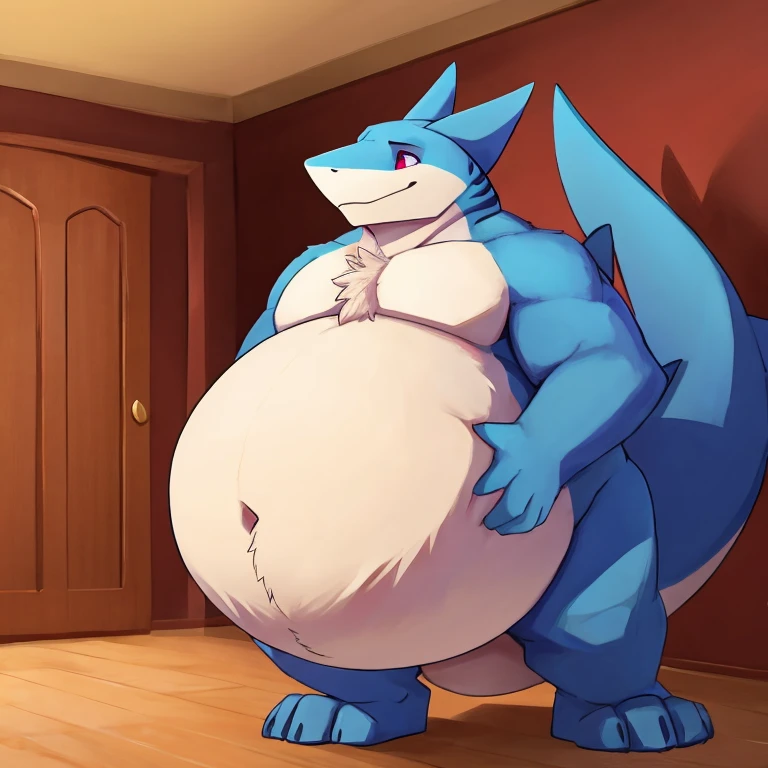 (((detailed eyes, detailed face))), (feral, typhlosion, pokemon), male, (solo), (plump, fat, chubby, overweight), (white y-front briefs <lora:bulge_y-front_brief_findigo_v1:1>, white male underwear, topless), standing, (arms behind back), smile BREAK (by bna_v5, by inkudoragoon, by kicktyan), bedroom, (soft shading, high brightness), masterpiece, (full body)