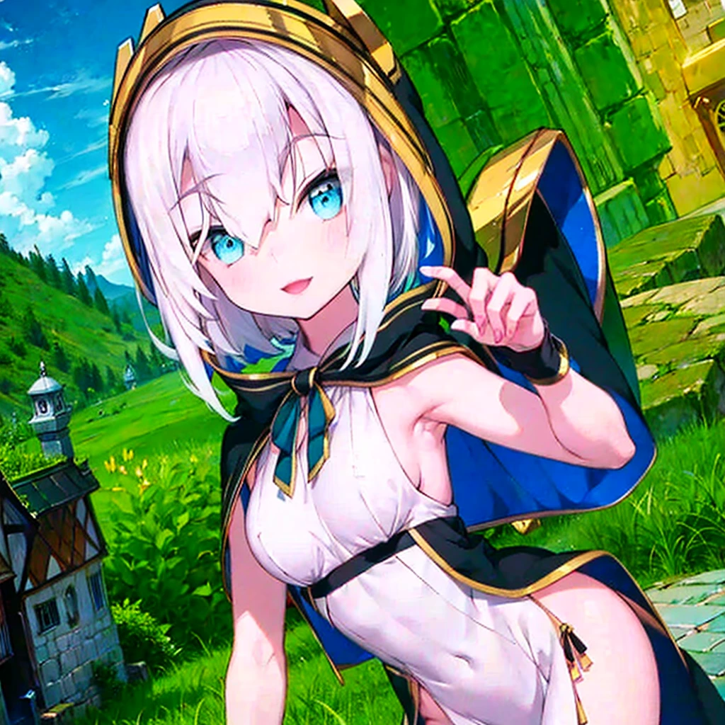 rayla, rayla, long hair, white hair, horns, pointy ears, (purple eyes:1.1), grin, smirk,
BREAK boots, belt, (topless, nsfw, nipples:1.5), flat chest, pussy,
BREAK outdoors, nature, forest, cloud, sky, sun, day,
BREAK looking at viewer, pov, (cowboy shot:1.5),
BREAK (masterpiece:1.2), best quality, high resolution, unity 8k wallpaper, (illustration:0.8), (beautiful detailed eyes:1.6), extremely detailed face, perfect lighting, extremely detailed CG, (perfect hands, perfect anatomy),