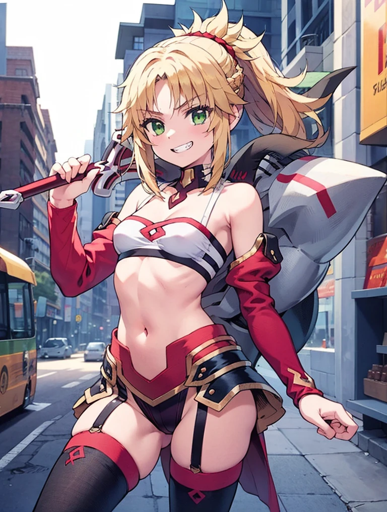 there is a cartoon female in white hot pants with her hip sticking out, (((raise ASS:1.7)),back shot,close up ass,(RED Ribbon on HAIRband:1.2),aikatsu,1 girls,in senki zesshou symphogear style , Blonde long hair,black and RED battle suit,BREAK,ultra-definition, high resolution, ultra-detail CG,caustics, Live stage, in front of super large vision, singing, Battle pose,thgear, 1girl, solo, tachibana hibiki (symphogear), medium breasts, navel, headgear, gloves, gauntlets, body suit, shorts, white scarf,Ichigo Hoshimiya (Aikatsu!),sitting, squating, looking down, look at the viewer, from below