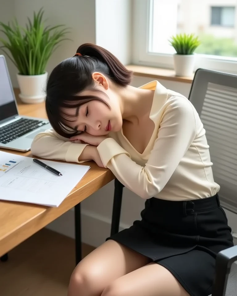 woman sitting at a desk with a laptop computer in front of her, in front of a computer, sitting in front of computer, woman very tired, sitting at a computer, sitting at desk at keyboard, compressed jpeg, frustrated expression, frustrated face, frustrated, sad exasperated expression, sitting at a computer desk, tired expression