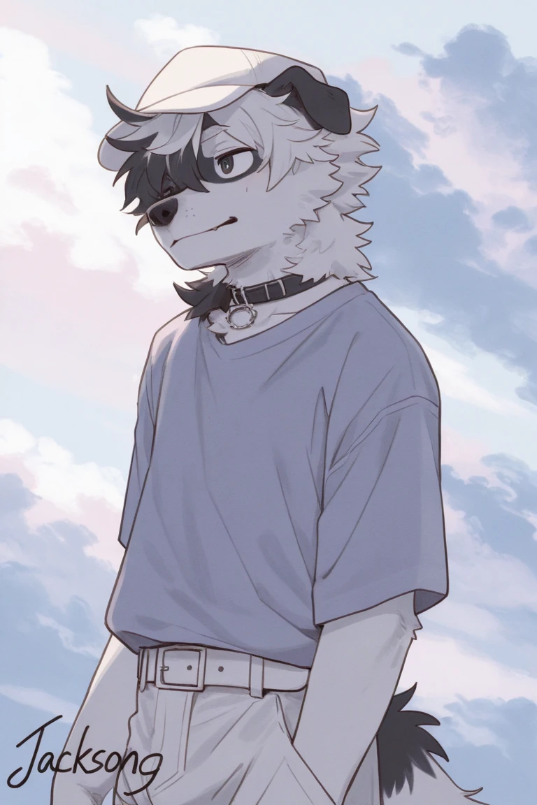 <lora:KouyaSimp:.8> <lora:pantyAndStocking_v1:.8> husky, 1boy, tank top