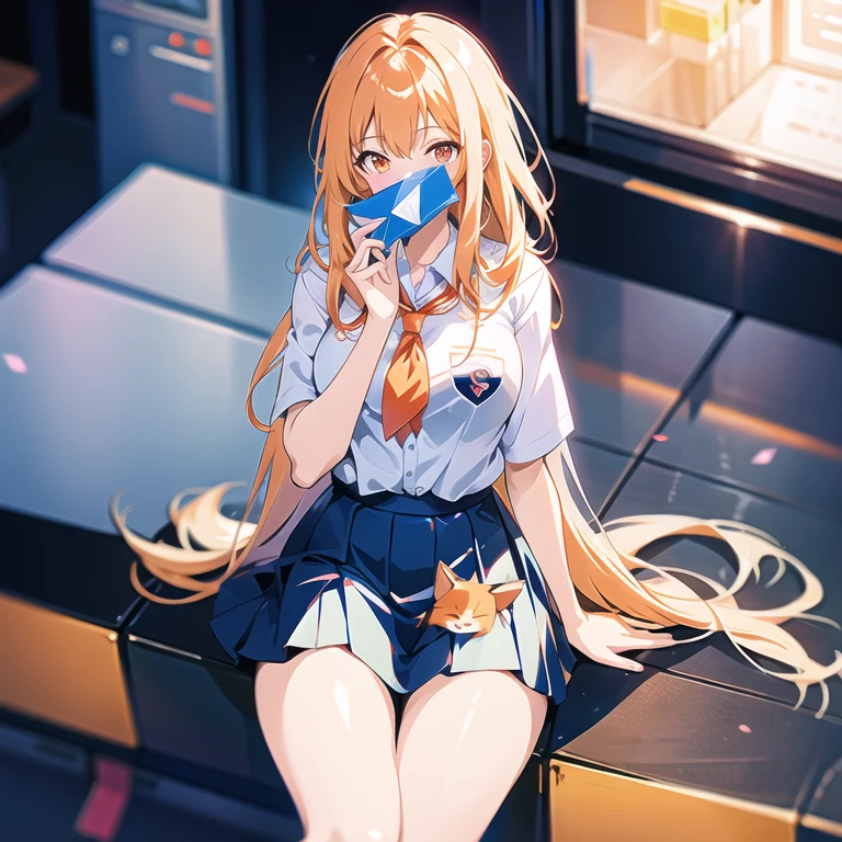 anime girl sitting on the floor with a bag and a cell phone, anime moe artstyle, kantai collection style, anime visual of a cute girl, from girls frontline, marin kitagawa fanart, girls frontline style, anime girl with long hair, smooth anime cg art, young anime girl, ilya kuvshinov with long hair, (anime girl)