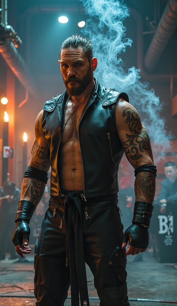 Tattoos all over the body、Kicking、kickboxing、kook、Muscle prominence々、8K、Top image quality、Vicious men、Wrestlers、villainess、cruel、and draw the full body、Beast paws、sharp eye、Bloody、Liquid constantly flows from the hands、Bloody、Bloody、Blood splatters、wearing an eyepatch、The face is a monster