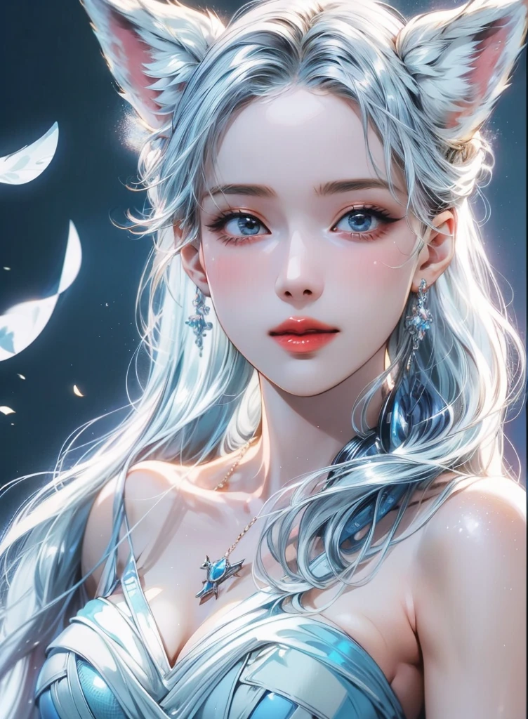 (raw photo:1.2), (photorealistic:1.4), (best quality:1.4), (ultra highres:1.2), (highly detailed:1.3), (HDR:1.2), (cinematic lighting:1.3), (detailed eyes), (facial details), (fur details), (snowy:1.2). ), Cute Little Fox, Standing, (3/4 Portrait: 1.2), (Furry Tail: 1.2), (Soft Fur: 1.2), (Moe: 1.2), (Looking at the Audience), (Innocent Expression), (Soft Light), (Dreamy), (Dream: 1.3), (Ethereal: 1.3), (Magic: 1.2), (Snowflake: 1.2), (Winter Wonderland: 1.3), (Whimsical: 1.2), (Fun: 1.2), Bust, Solo