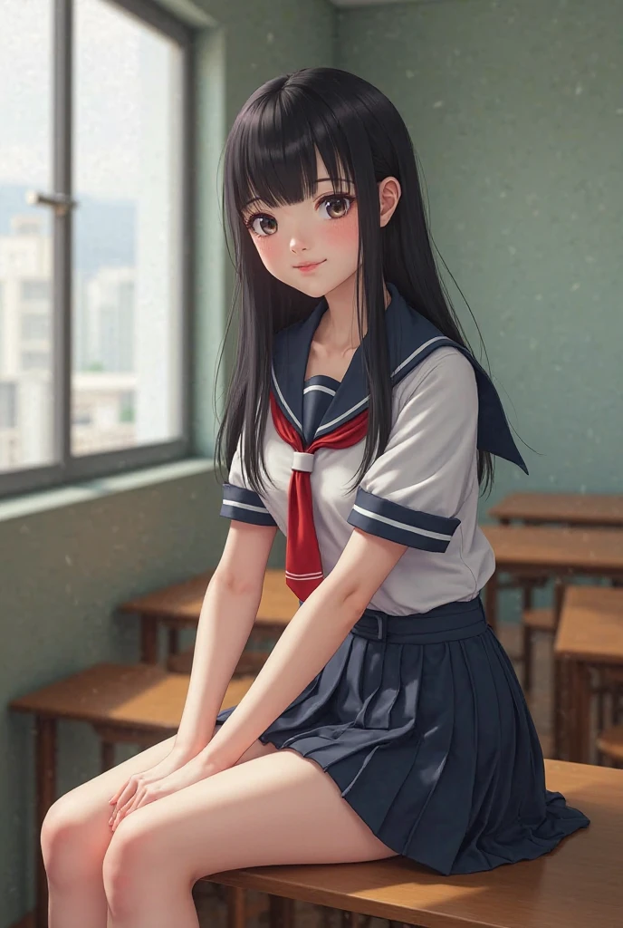 Ulzzang-6500-v1.1, (RAW Photos:1.2), (Realistic:1.4), Beautiful detailed girl, Very detailedな目と顔, Beautiful details, Ridiculous, 信じられないほどRidiculous., Large file size, Very detailedな, High resolution, Very detailed, highest quality, masterpiece, Chemomimi, ((Japanese school girl uniform)), shape, Very detailed, BAPV, Integrated, 8k wallpaper, wonderful, Fine details, masterpiece, highest quality, Very detailedな YTD ユニフォーム 8k 壁紙, Light on the face, Cinema Lighting, One Girl, 16 years old, ((Beautiful cleavage)), ((Dynamic pose))), (Camel Toe), (half), (pantyhose), (Sit on your knees、Bend your legs))