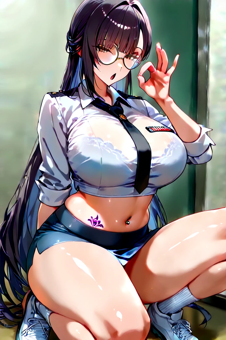 best quality,4k,8k,highres,masterpiece:1.2),ultra-detailed, extremely detailed eyes, extremely detailed body, (large masterpiece digital art), (detailed manga illustration), (detailed line art), ((perfect anatomy)), (intricate details:1.3), (ultra-detailed:1.3), (illustration:1.3), (sharp focus:1.3), (natural lighting:1.05), (vivid colors:1.3), (masterpiece), (best quality:1.4), (perfect anatomy:1.4), high quality, expressive eyes, full body, detailed face, beautiful face, perfect face, 1 girl, large breasts, very long hair, black hair, curly hair, wild hair, detailed hair, business suit, black pants, pale skin, sapphire-blue eyes, demon, blue halo, sheep horns, curled horns, (horizontal pupils), sexy face, pointy ears, splash art, the demon girl, curvy, sitting in an office chair at a desk with feet on desk, black high heels, cinematic lighting, dramatic atmosphere, Atey Ghailan, Jeremy Mann, Greg Manchess, Antonio Moro, trend in ArtStation, trend in CGSociety, Intricate, High Detail, Sharp focus, dramatic and photorealistic painting art by Midjourney and Greg Rutkowski, Jeff Bridges, ((cartoon style)), Marvel Cinematic Universe style, (((darkly lit office in the background))),