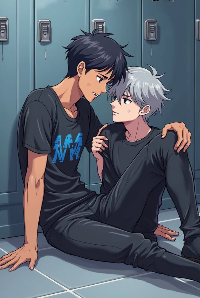 2 young men, focus man , Yaoi, pair,smile, The best aesthetics , best quality, Amazing quality, The best aesthetics,Not wearing a shirt, naked, penis, have sex , naked, 25+