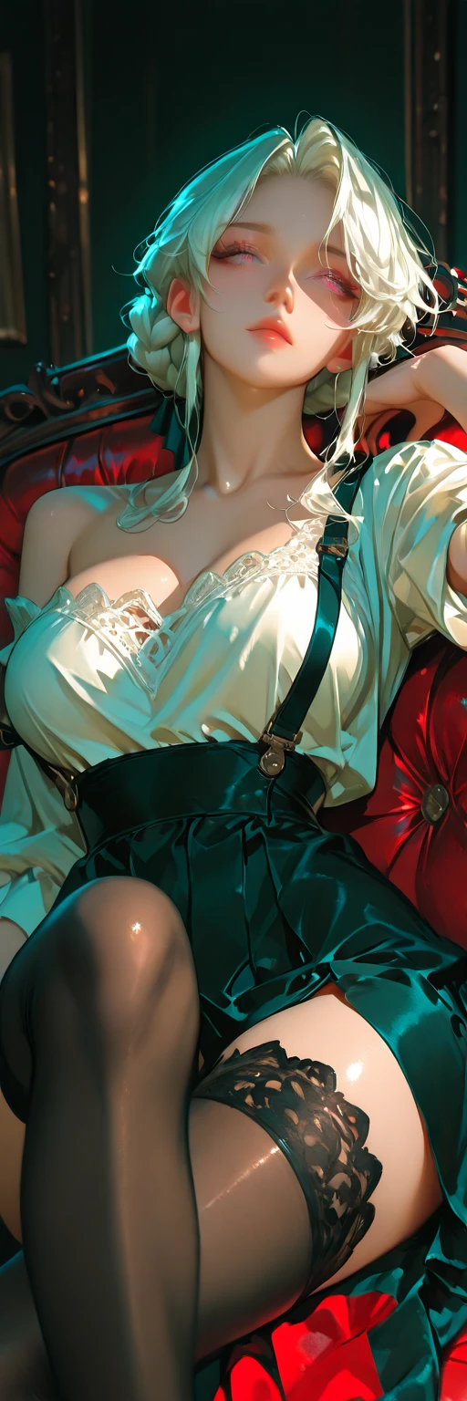 (Alice Margatroid Creampie Skirt roll up Jackets are allowed Lying down whole body Nipples Chest, arms folded blush disgusted face Big Breasts White garter belt White short cape Thailand whole bodyに精液 gangbang,1boys vaginale,Sex) (Subjective From above)(background futon)(time night)