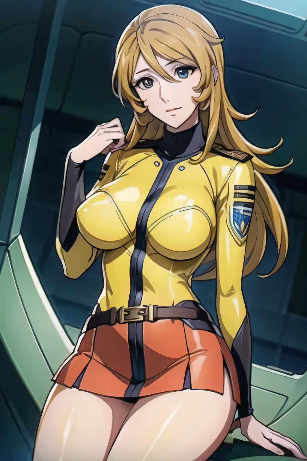 can you draw facial expressions more delicately, beautiful smiling woman , 2people分のコーヒーびっくり、 I definitely need a face with full color CG, the hands and feet are accurately depicted 、red flight attendant uniform,draw her expression more delicately, dark blue panties ,(Let's draw a more delicate expression),( yellow scarf),( red blazer, red miniskirt ),(the bottom of the blazer is a white blouse)( dark blue panties ),ブラウンストッキング 1people用,black high heels,一people々々々々々々々々this is a great enough job, don't cut your face。I need it for work。, ,, , , She's an attractive woman , 立っているpeople々々々々々々々can you draw things、 , , big breasts, thin waist , , ,I'm a woman 立っているpeople々々々々々々々can you draw things、is very important at work, it's important to accurately draw 5 fingers,people々々々々々々々々々cinematic lighting and ray tracing to see dark blue panties through gaps ,30歳大people々々々々々々 sexy woman,Please draw huge breasts,