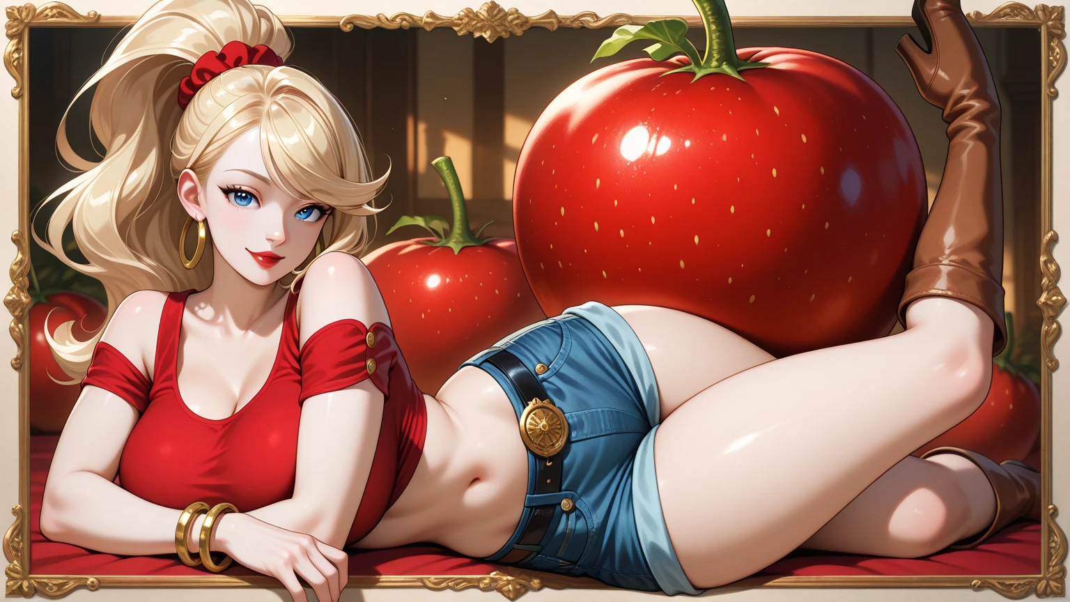 Peaches de Mario Bros sexy, big smile, granescote, areola visible