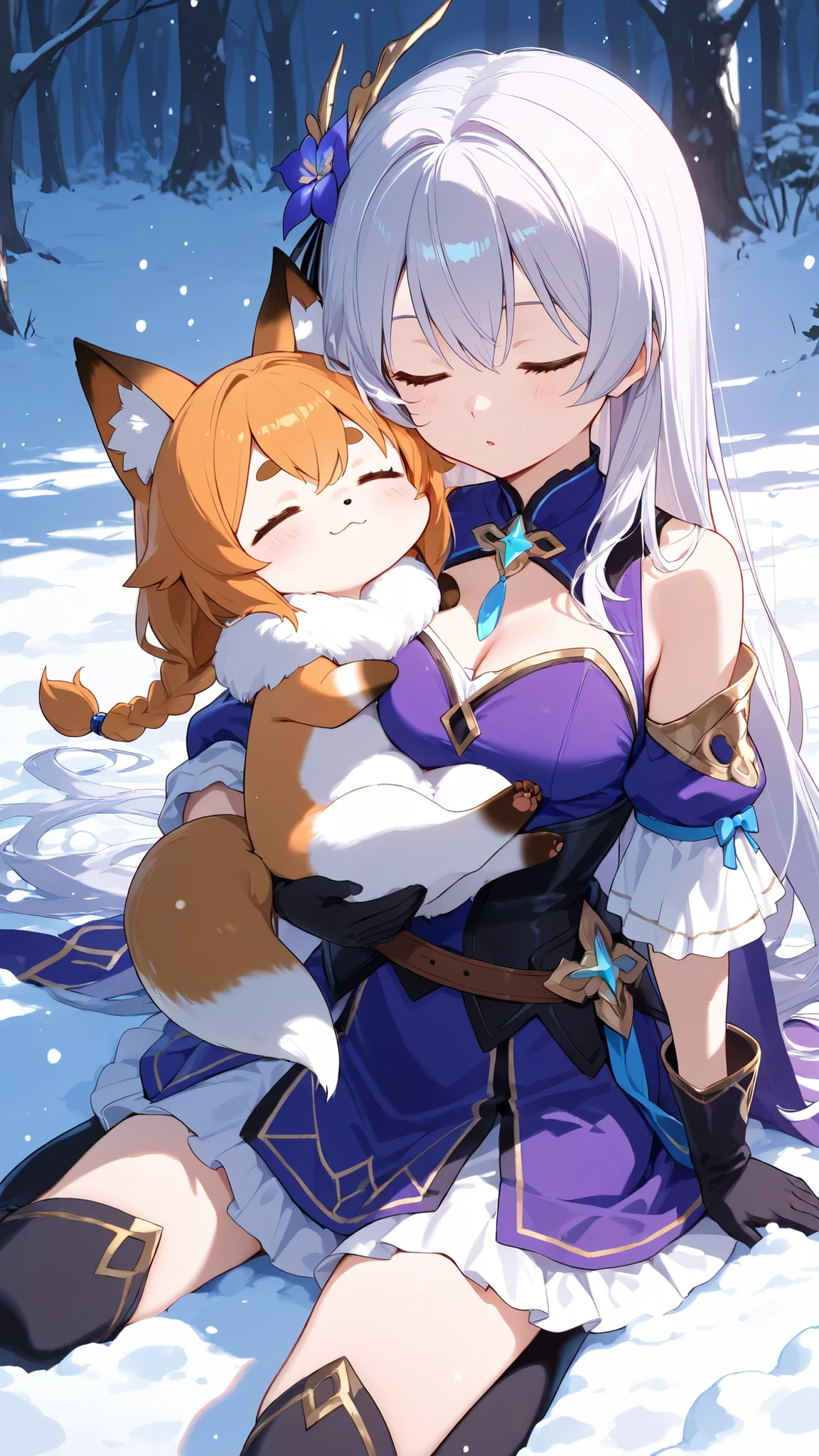 Deep Snow Night、Little Fox Falling to Sleep