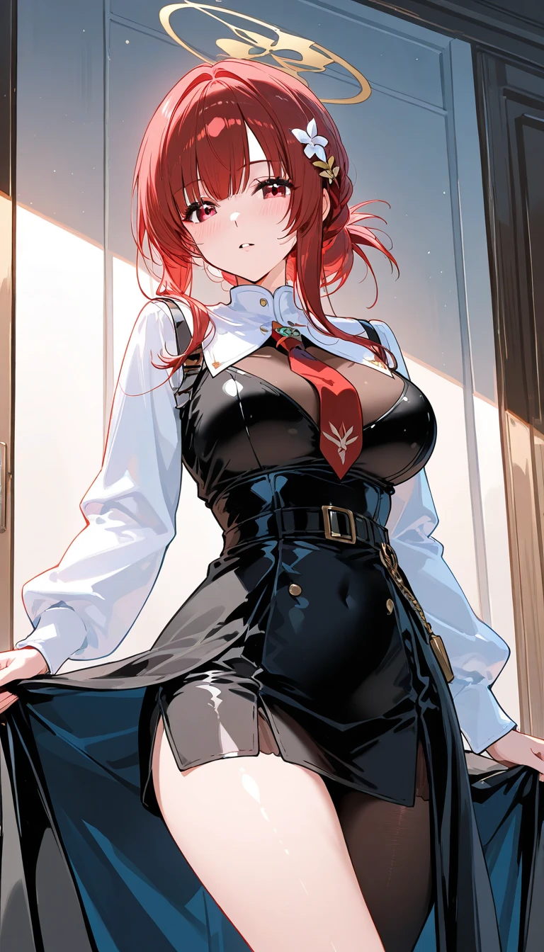 (masterpiece, Highest quality:1.2), One girl, Red hair See-through underwear　Yellow juice from pants　Browsing Caution　Luxury Underwear Seaside