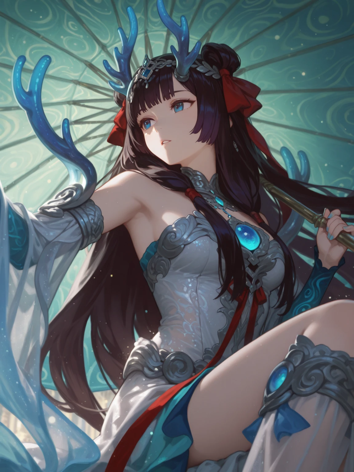 female elf, voluptuous, intricate, elegant, highly detailed, magnificently detailed accentuated big booty, wearing wet t-shirt and jean shorts, aboriginal woman, digital painting, artstation, concept art, smooth, sharp focus, illustration, art by artgerm and Greg Rutkowski and alphonse mucha, 32k, 