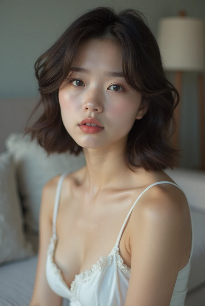 Realistic photo, 25 year old Japanese woman, nude, Lie on the bed with your legs spread, Detailed face and body, Natural light, High resolution, photoRealistic, (Highest quality,8k,High resolution,masterpiece:1.2),Very detailed,(Realistic,photoRealistic,photo-Realistic:1.37),Realistic skin texture,Fine eyes and lips,Beautifully detailed face,Long eyelashes,Smooth Skin,Natural body shape,Dark skin