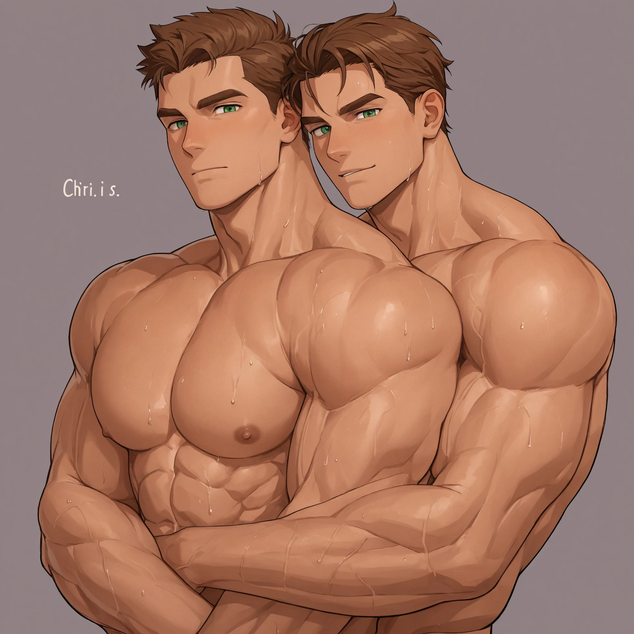 Naked male muscles