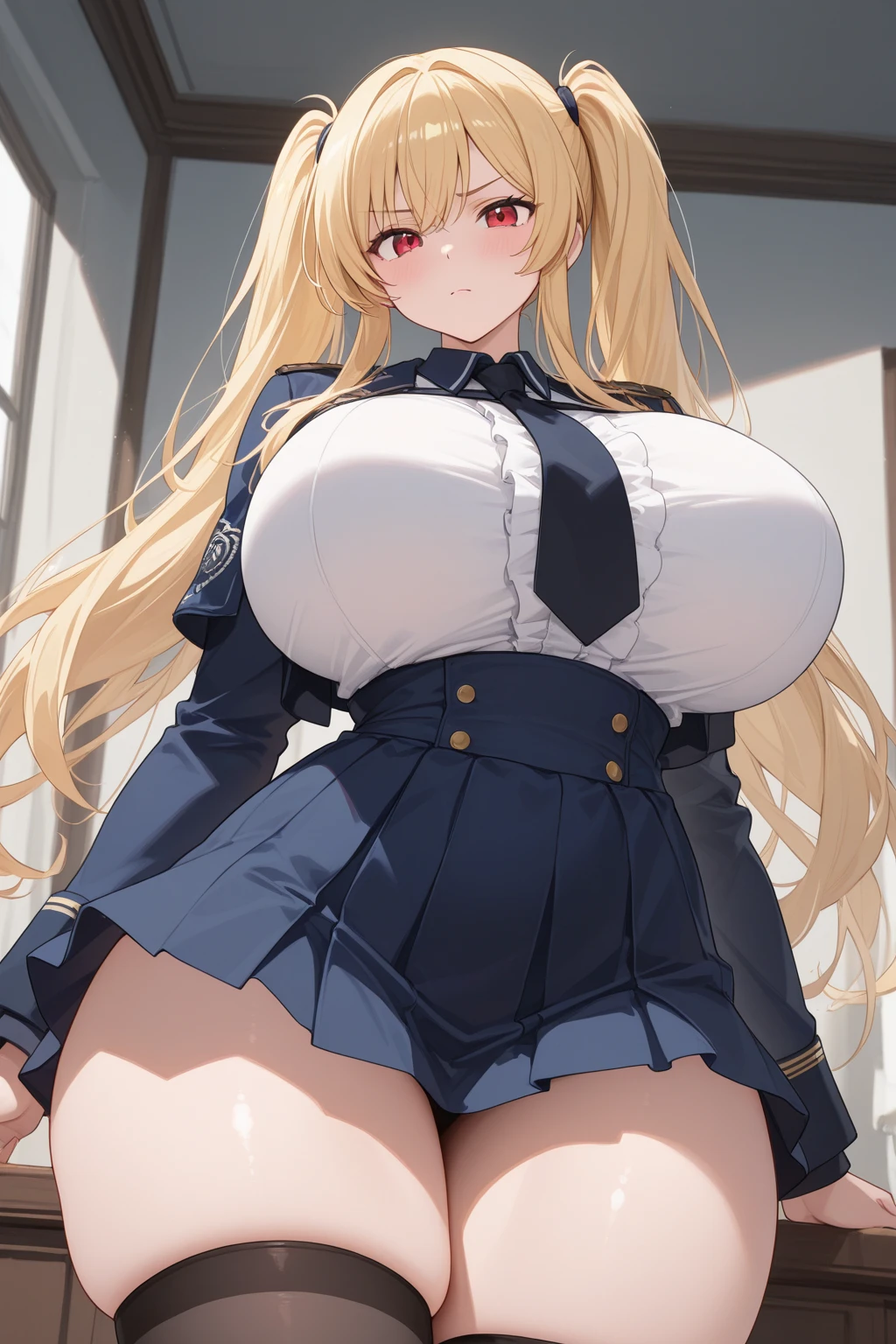 illustratio、(top-quality)、(((masterpiece)))、(Hi-Res)、Original、(Solo Girl)、A sexy、Thick、Big body、Anime girl with long hair and blue eyes posing in blue dress, azur lane style, Seductive Anime Girl, blonde anime girl with long hair, anime moe art style, lolish, splash art anime loli, marisa kirisame, shikamimi, from the azur lane videogame, Anime Waifu, small curvy loli, anime goddess