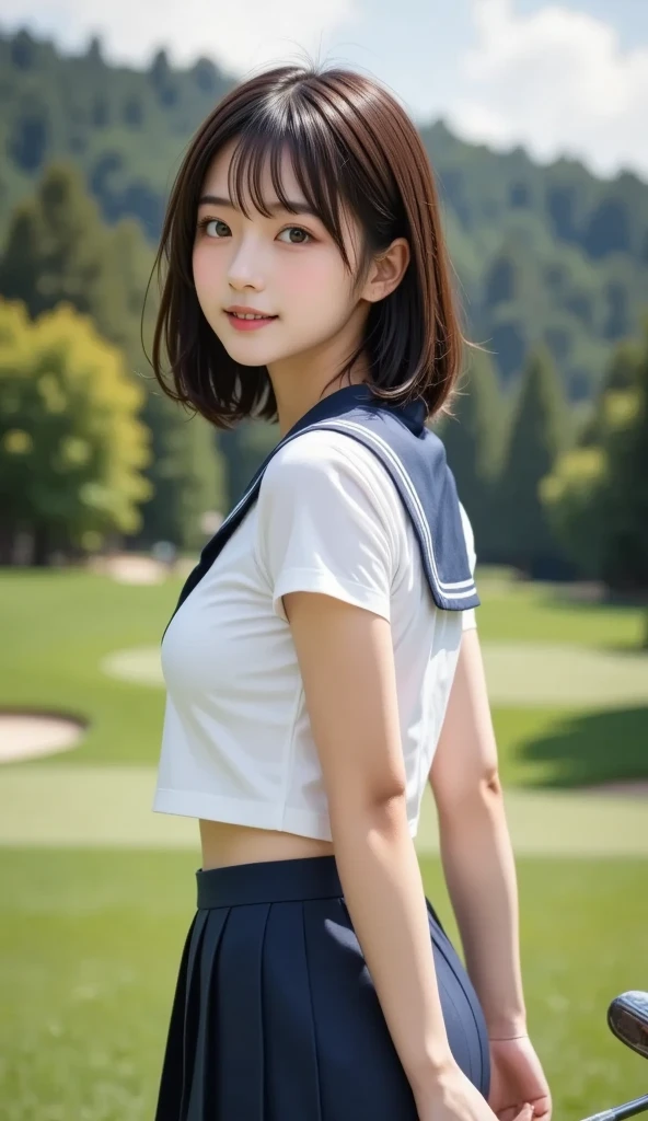 <lora:JapaneseGymUniform:0.7>, best quality, masterpiece, illustration, realistic, photo-realistic, amazing, finely detail, incredibly absurdres, huge filesize, ultra-detailed, highres, extremely detailed CG unity 8k wallpaper, nsfw, nude, small breasts, covered nipples, A close-up portrait of a Japanese school woman wearing a gym uniform, including a white short-sleeved shirt and buruma. She is standing on a sports field. Her hair appears slightly messy and damp, with bangs and a ponytail. The uniform has wrinkles and is not fully tucked in, revealing a bit of her midriff. There is a strong sense of sweat and wetness, making her clothing appear quite transparent and clinging to her petite frame. Her chest is modestly sized, with just a hint of shape visible through the damp fabric.