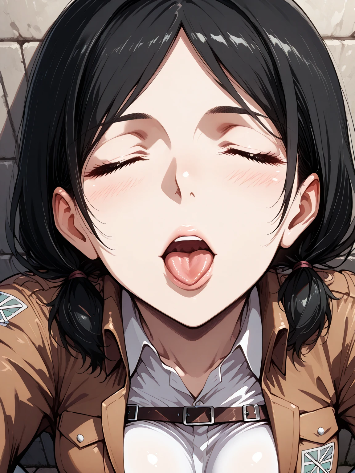 hot mature prisoner milf having sex with ugly fat dirty old prison guard in prison,black hair, glossy lipstick, tattoo ,curvy ,body charm, teardrop earrings , jawline , wavy hair,black eyes, face,blushing,ahego face, screaming,hair between eyes,orange prisoner uniform