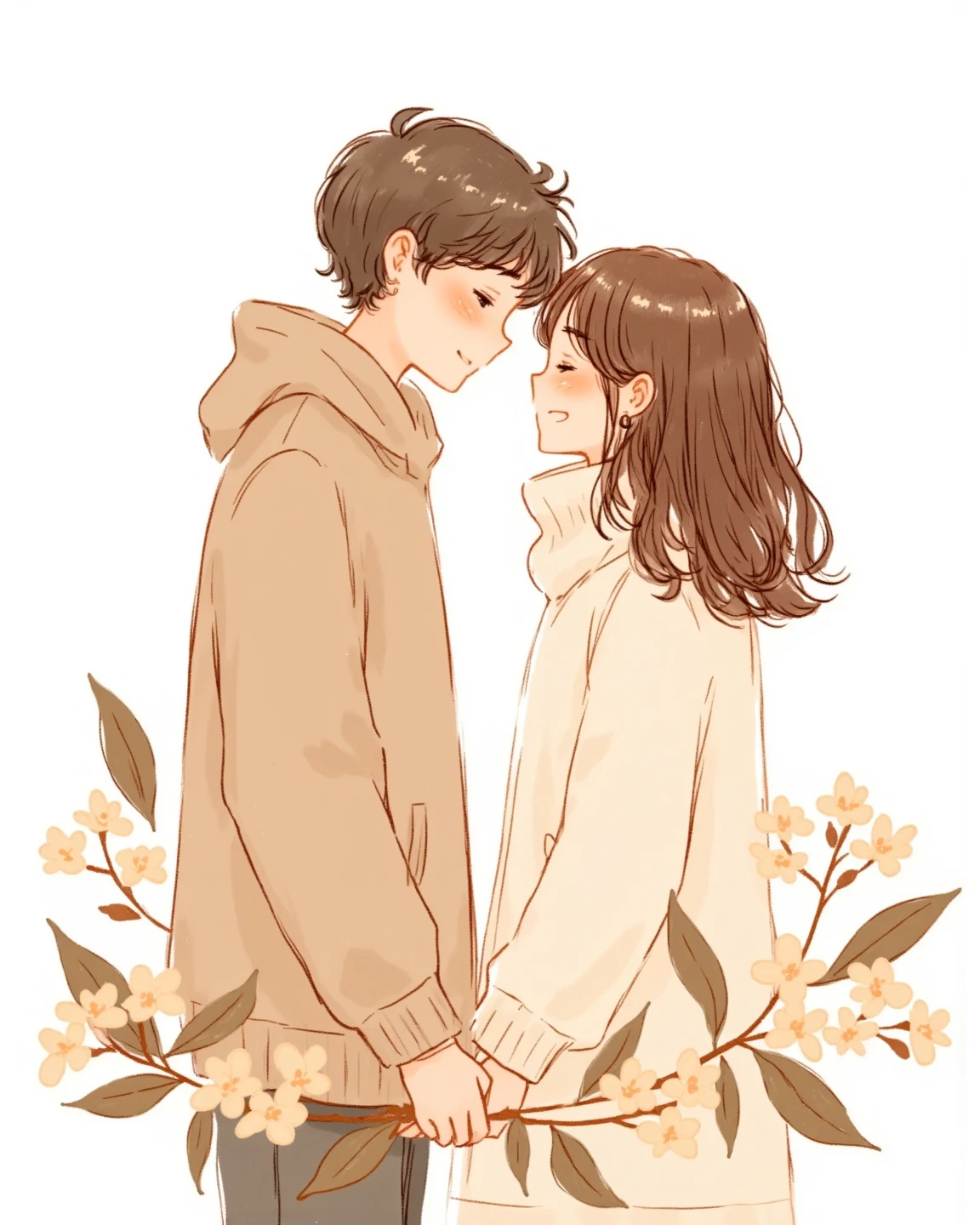 adult brother hugging adult sister seen from behind drawings 