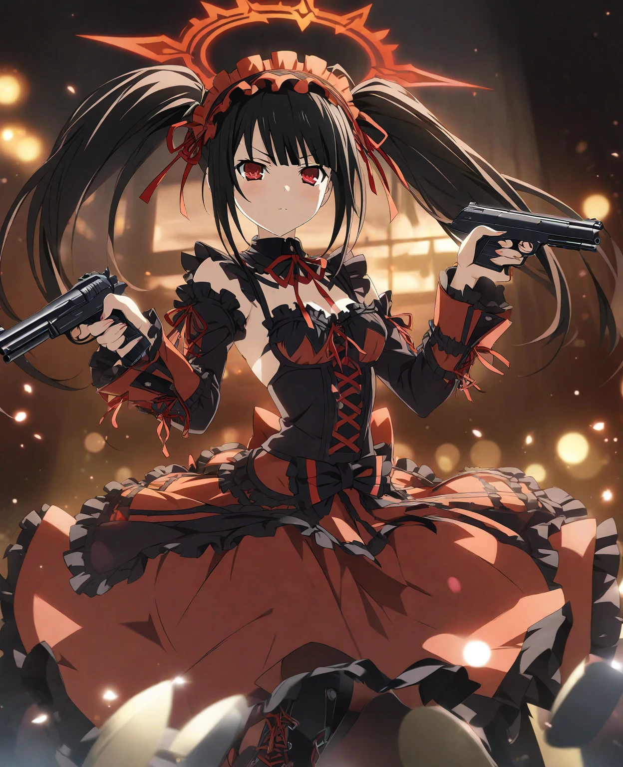 Tokisaki Kurumi, holding guns, bullets