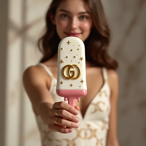 Cô gái kem tuyết sang trọng