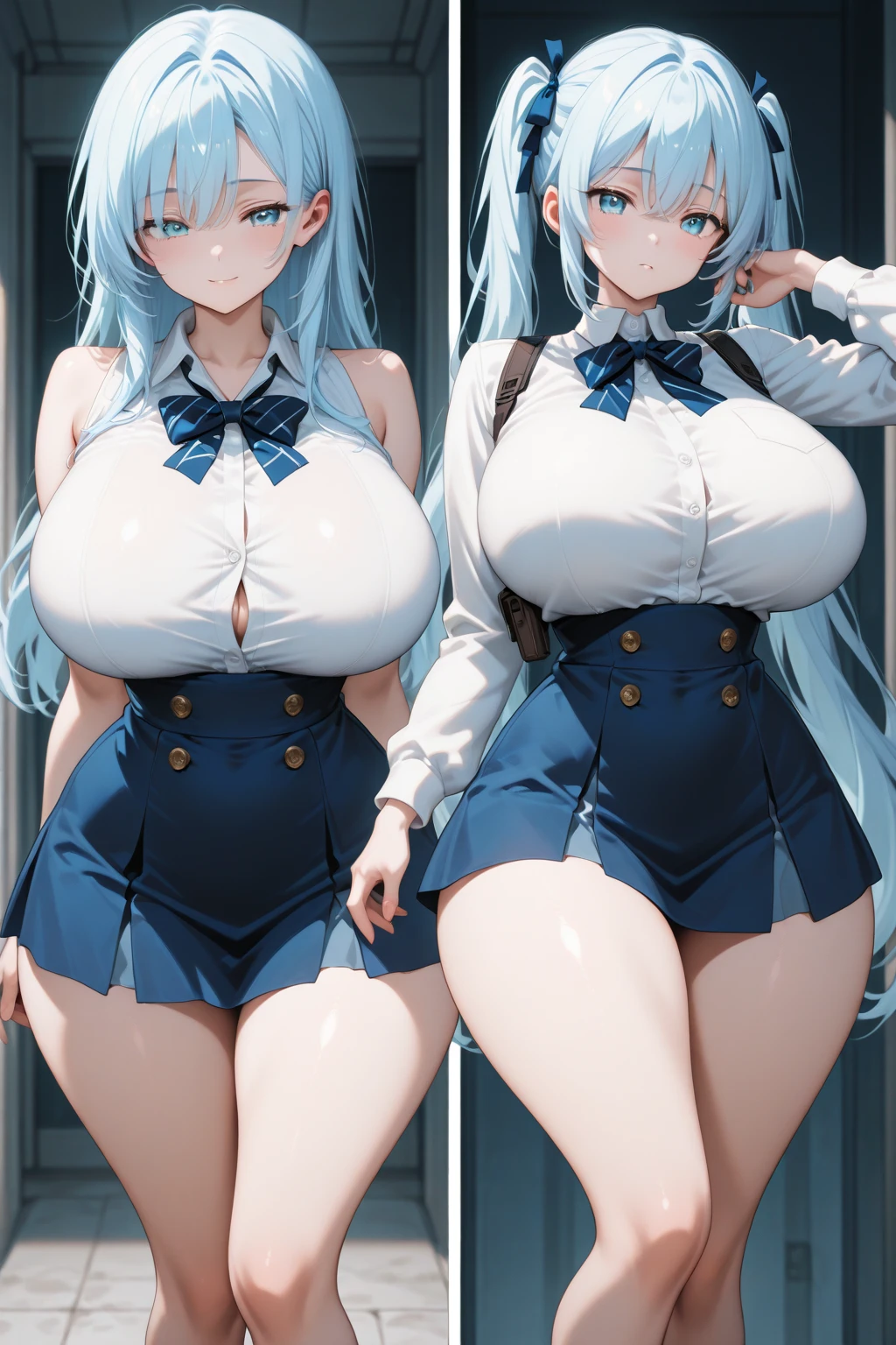 Perfect human body,1 woman,Mature and intellectual woman, (Exposed publicly,street), 鎖骨,((huge-breasted)),Sleeveless sailor suit,Low-rise miniskirt,reveal flat belly,semi transparent,(White stockings),((woman with fever)), ((perspired))),((expression of color)), (Blushlush:1.2),molestation,Crowd Ⅹ2,