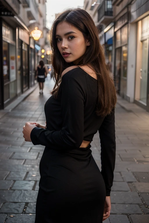1girl in, 30 years old, Square face, Long hair, Looking at the viewer, jewelry, Realistic, Sexy, spiderman, standing on tall buildings, free posing