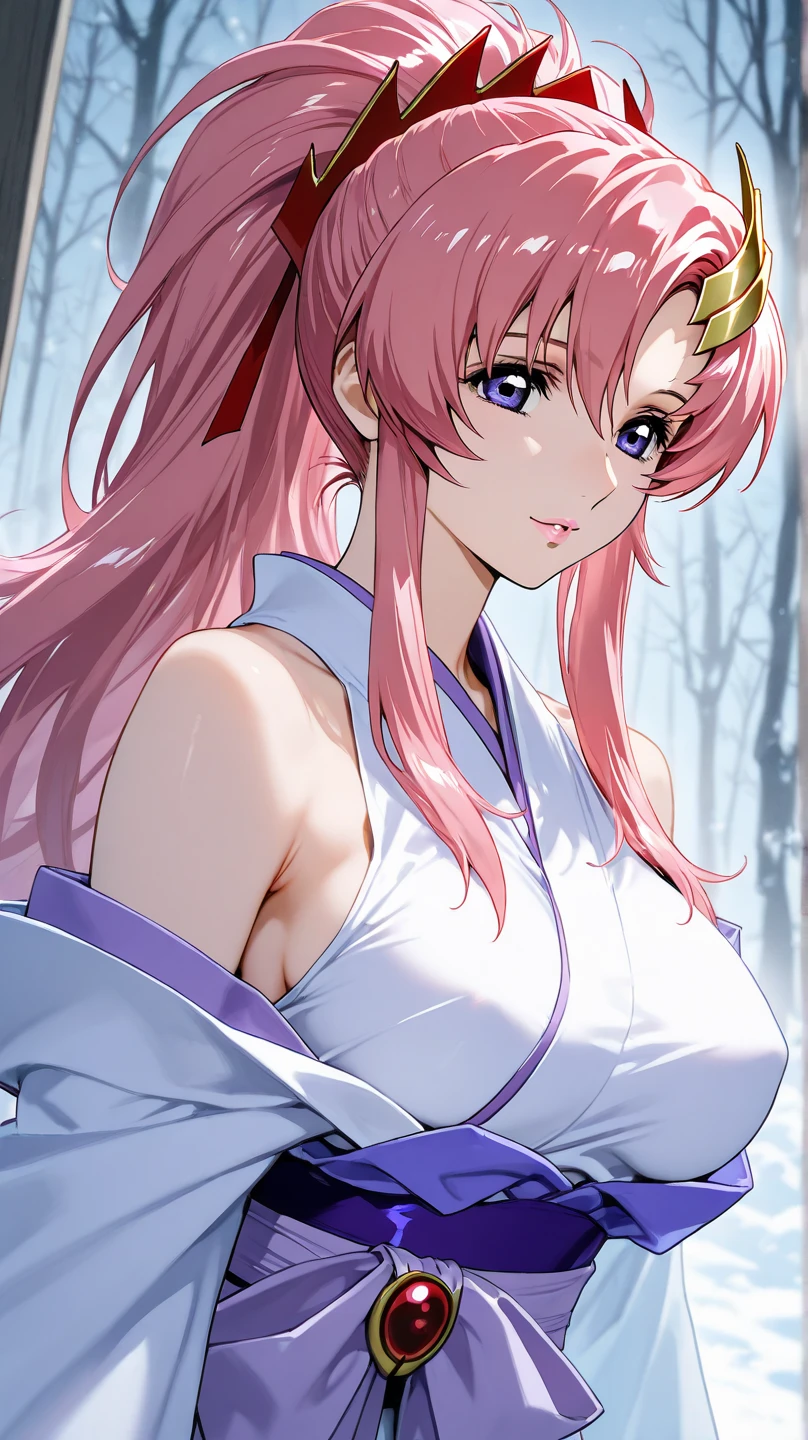 ((extremely detailed CG unity 8k wallpaper)),(masterpiece),(best quality),(ultra-detailed),(best illustration),(best shadow),(Extremely Detailed),(absurdres),(detailed background), <lora:Moka_Akashiya:0.8> Moka Akashiya, Outer Moka, 1girl, solo, rosary cross necklace, pink hair, long hair, blush, green eyes, necklace, japanese qipao, pink hair, long hair, antenna hair, cleavage, breasts, choker, jewelry, medium breasts, green eyes, beautiful detailed eyes, smile
