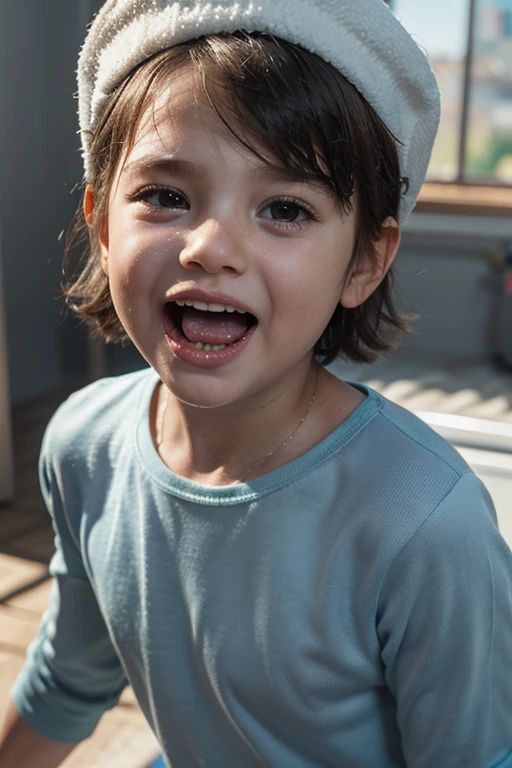 A very funny candy-spitting child
