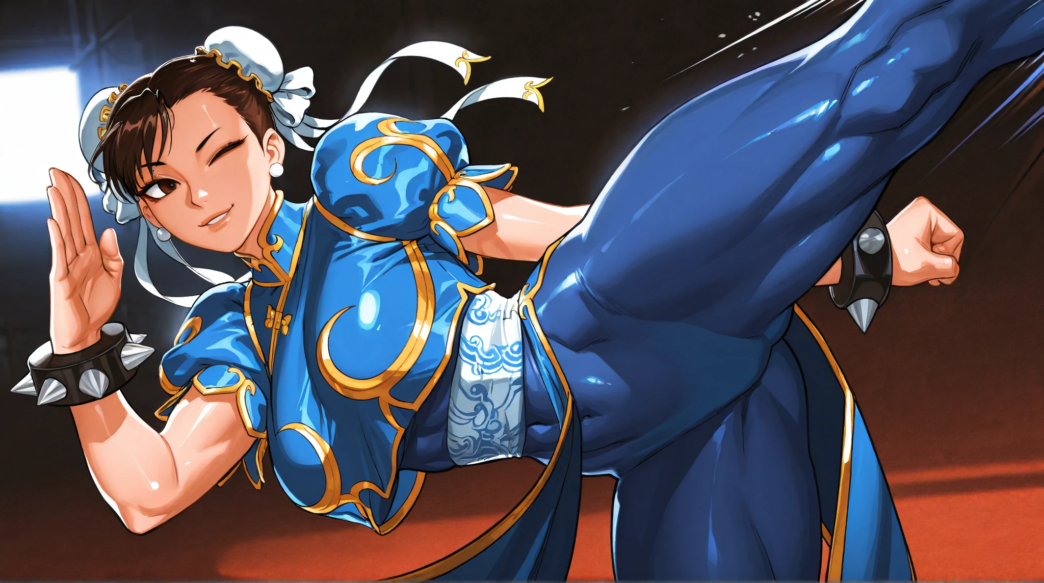 ((Chun li)), ((big ass)), ((better quality)), ((master piece)), It is in the kitchen
