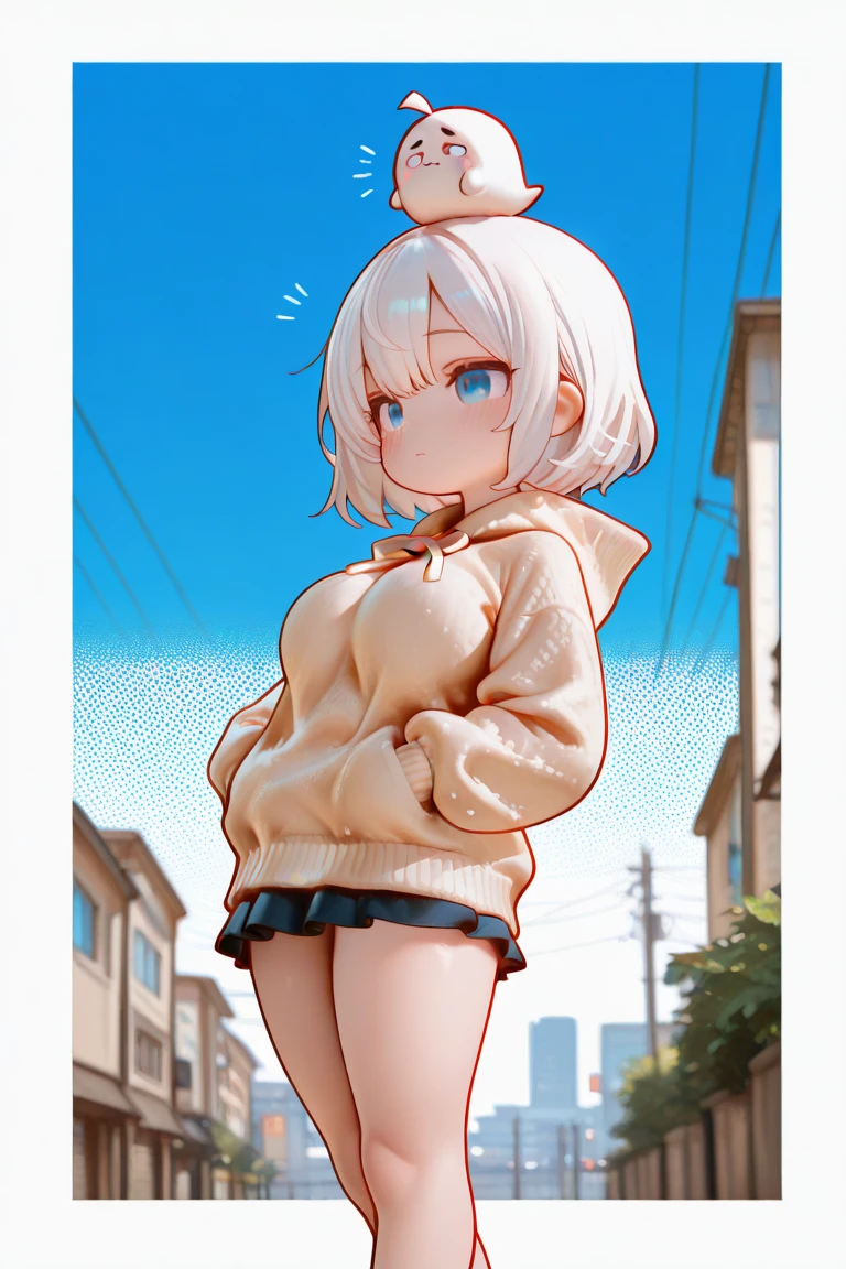 full body, snfw, masterpiece, high quality, highres, absurdres, ultra-detailed, 8k, 1girl, Pastel colors hair, multicolored hair, gradient hair, looking at viewer, colorful eyes, (Pastel colors panties), (ultra-small panties), (unadorned panties), (colorful hoodie), Well-endowed, breasts, full body shot, ((angle from below)), (graffiti murals wall background:1.15), brilliant colorful paintings,  portrait, cross hair ornament, against wall, bangs, shadow, reflection