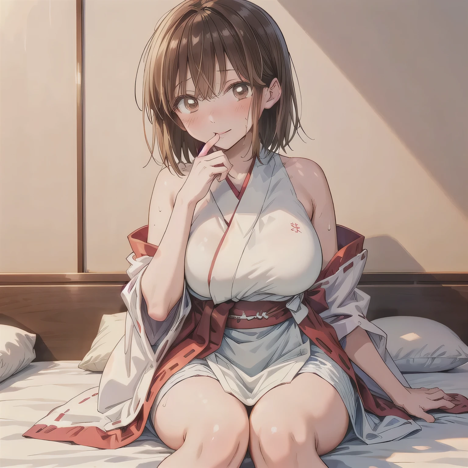 Cute beautiful girl、Beautiful breasts、naked、Sit with your legs apart、Amazing squirting、anus(Blushing, screaming, refusal orgasm:1.3)、Leaning back、Crying、Teeth grinding、Open yukata,