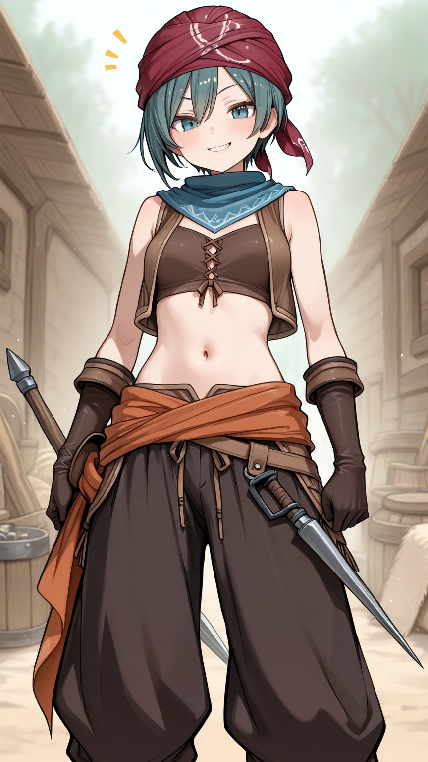 ((highest quality)), ((masterpiece)), (be familiar with),Clementine,Overload,{{nsfw}},Sleeveless hoodie,Grey Shirt,cargo pants,Bewitching Smile,whole body,boots,Long coat,Erect nipples